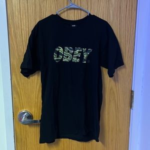 Black and camo obey t-shirt